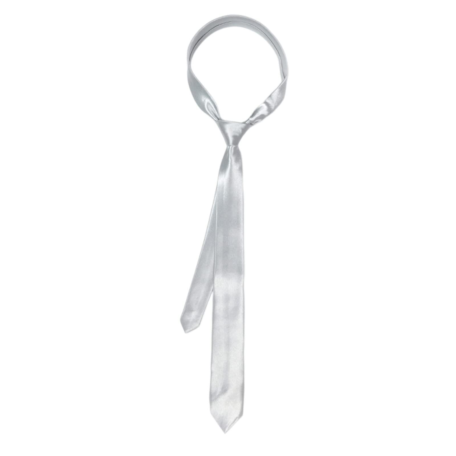 CATSELURRY Uniform Tie Women Skinny Scarf Long Necktie JK Uniform Tie Skinny Tie Solid Color Plain Solid Tie Formal Black Ties Tie