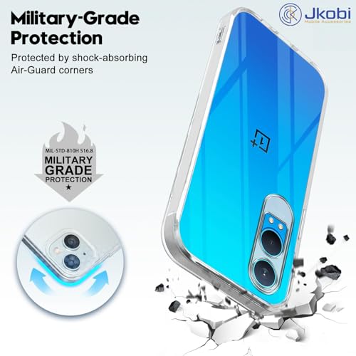 Image of Jkobi Back Cover for OnePlus Nord CE 4 Lite (Silicone Clear Shockproof Case with Camera Protection | Soft and Flexible | Transparent)