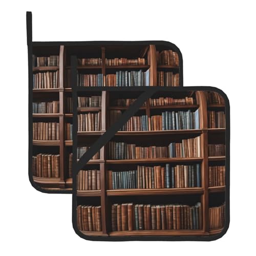 Libreria libreria libro in cotone resistente al calore con anello appeso 2 pezzi colore multifunzionale quilting quotidiano caldo pad per cucina campeggio barbecue e forno a microonde