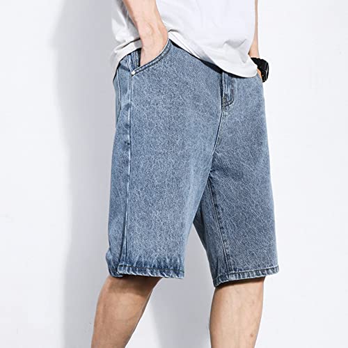 DGHM-JLMY Men's Regular Fit Short Jeans with Zipper Casual Knee Length Denim Shorts Fashion Outdoors Jean Shorts2