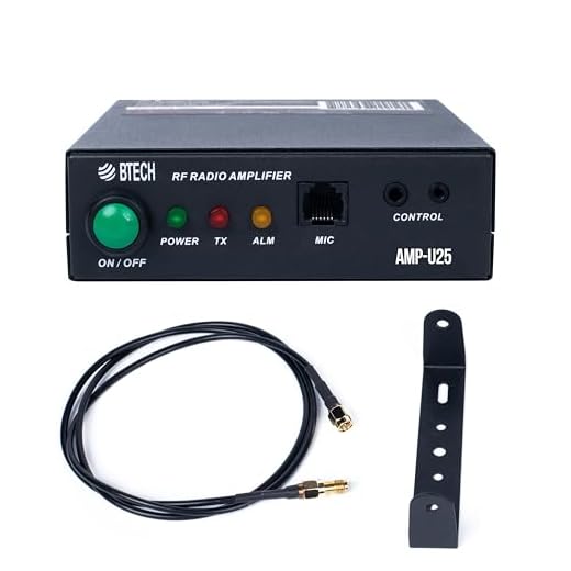 BTECH AMP-U25 Amplifier for UHF (400-480MHz), 20-40W Output (2-6W Input), Analog and Digital Modes, Compatible with All Handheld Radios: BTECH, BaoFeng, Kenwood, Yaesu, ICOM, Motorola