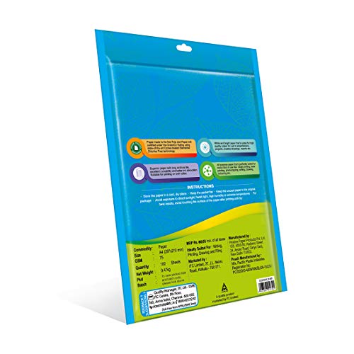 Image of Classmate Notebook - Single Line A4 Size all purpose paper - White, Unruled, Pack of 100