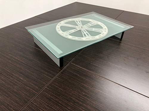 Tecnidea - Soporte de TV Giratorio con Compartimento decodificador VTG55 - Amplio Tablero Superior de Cristal Templado Dim. Lado Frontal 55 x 36 cm