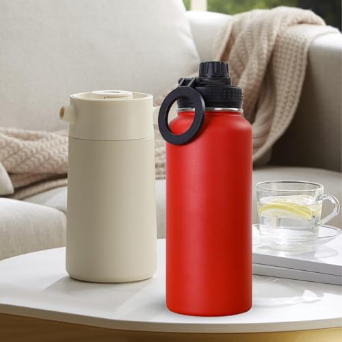 Kettle réutilisable isotherme en acier inoxydable étanche et support téléphone - 4