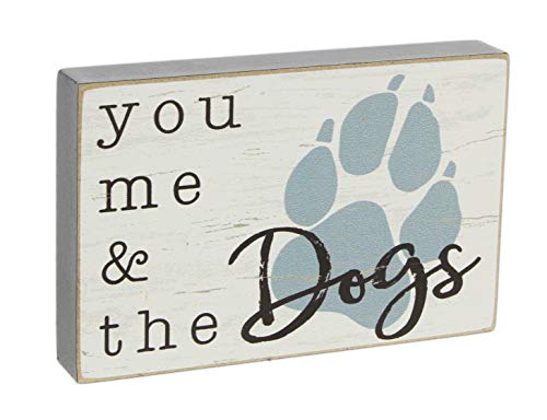 Poor Boy Woodworks Mini Wood Block Sign (You Me & The Dogs)