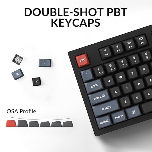 Image of Keychron K10 Pro Wireless Custom Mechanical Keyboard, QMK Programmable Bluetooth 100% Layout with Silent Red Switch White Backlight Compatible with Mac Windows Linux