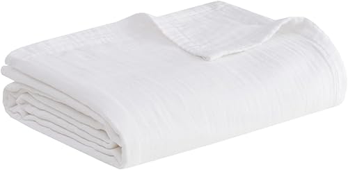 Clean Spaces Manta de gasa reversible suave 100% algodón, acogedor diseño de granja, para todas las estaciones, transpirable y ligera para verano,