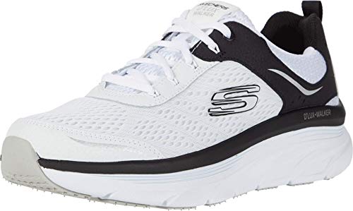 Skechers Herren D'lux Walker Sneaker, Weiß Schwarz, 39.5 EU – Ansicht 1