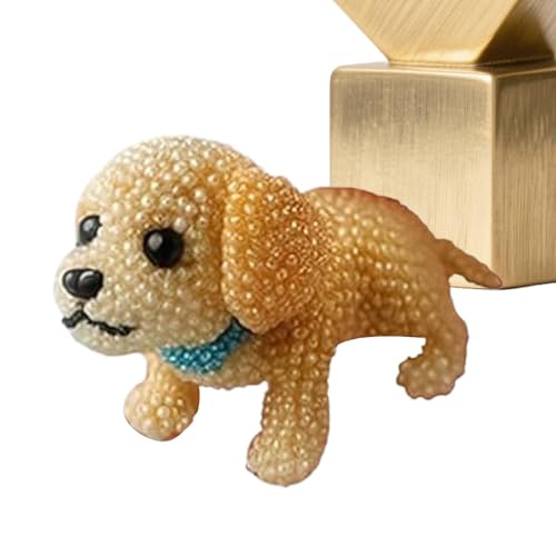 Genérico Kit de bordado de cuentas para perros – Juego de manualidades de animales 3D para principiantes | Accesorios completos de costura para hacer, estudio en casa, actividad en días lluviosos,