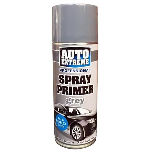 Supergift.com Grey Primer 400Ml Spray Paint, Automotive Paint Sprayer, Multipurpose Exterior Black Spray Paint Matt, Interior Metal Spray Paint, For Cars, Bikes,Vans, Metal, Wood
