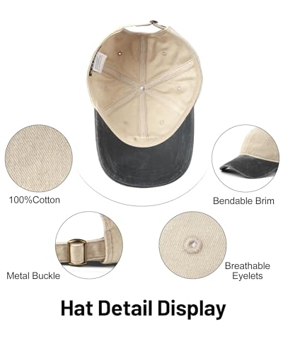 Image of XXL Baseball Cap For Big Heads, Soft Crown Washed Dad Hat, Oversized Denim Cap For Men Women Golf, Travel, Daily Wear