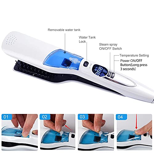 Cepillo alisador de cabello con vapor eléctrico miniatura 5