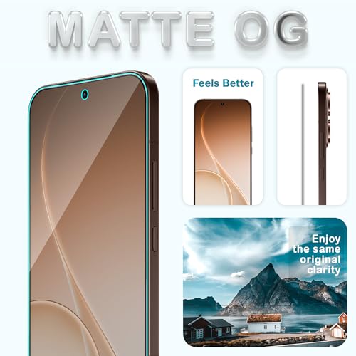 Image of FIRST MART Military-Grade Matte Tempered Glass for Oppo Reno 15 Pro - 9H Screen Protector, Anti-Glare Protection, Scratch-Resistant, Bubble-Free (1 Pack)