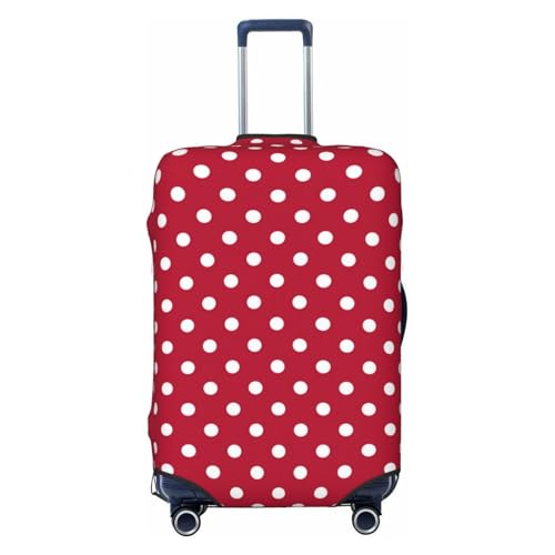 polka dotted retro Travel Luggage Covers - Elasticity Suitcase Covers Protector for Luggage 18-32 Inch