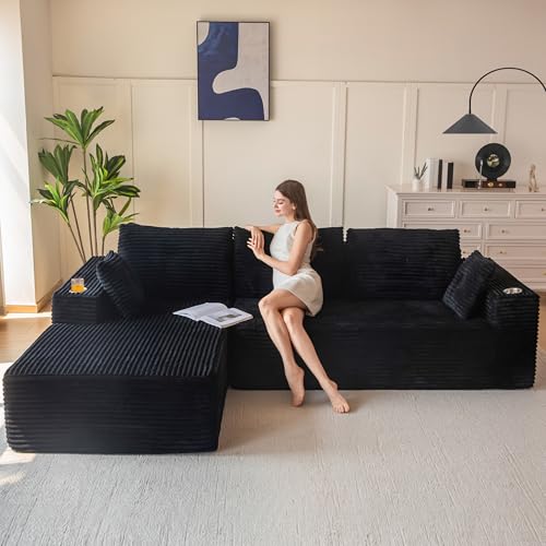 MAXYOYO 104" Modular Sectional Couch with L-Shape Chaise, Modern ...