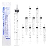 シリンジ 3ml 20本注射器無針、液体測定シリンジツール個別に密封された、科学実験室、ペット 猫 犬給餌 給水、インク注入、オイルまたは接着剤アプリケーター用 (3ML 20個)