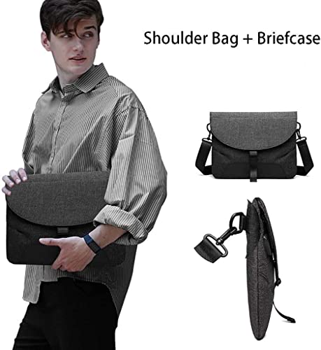 Business Briefcase, Removable Shoulder Strap with USB Charging Port Fashionable Canvas Bag Sports Crossbody Bag (Color : C, Size : 27 * 35cm)3