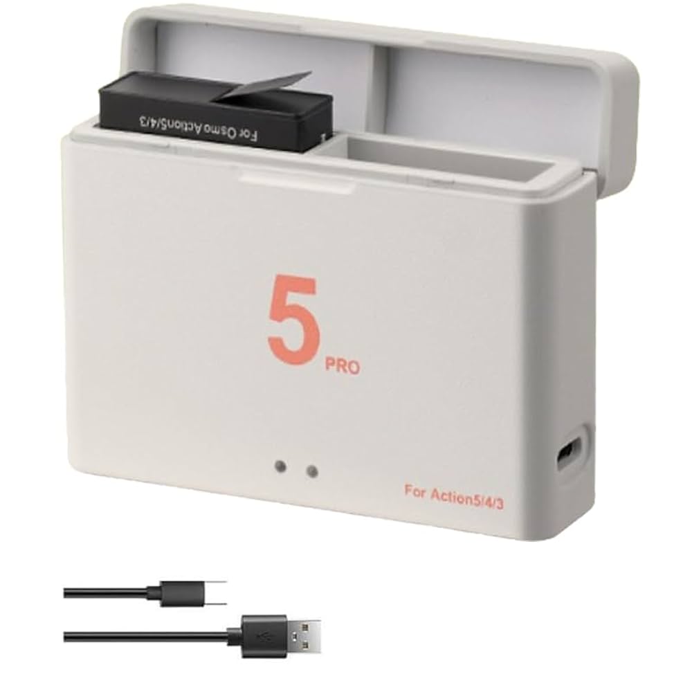 mattch:DJI OSMO Action+純正バッテリー2つ+アクセサ Amazon | DJI OSMO ACTION 3/ACTION 4 対応 ポケット式 充電器