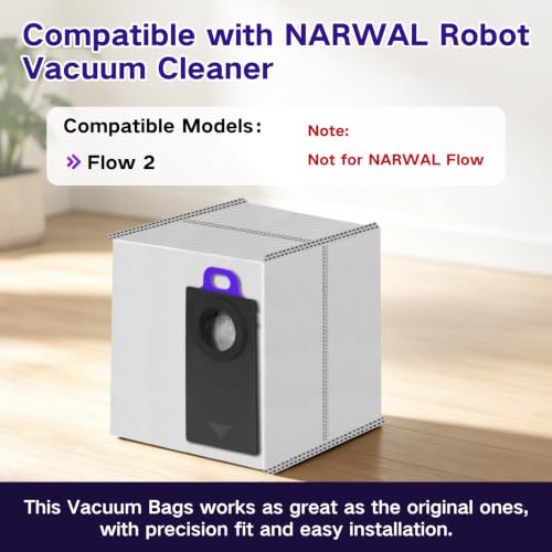 Image of 12 Pack Dust Bags Compatible with NARWAL Flow 2 Robot Vacuum