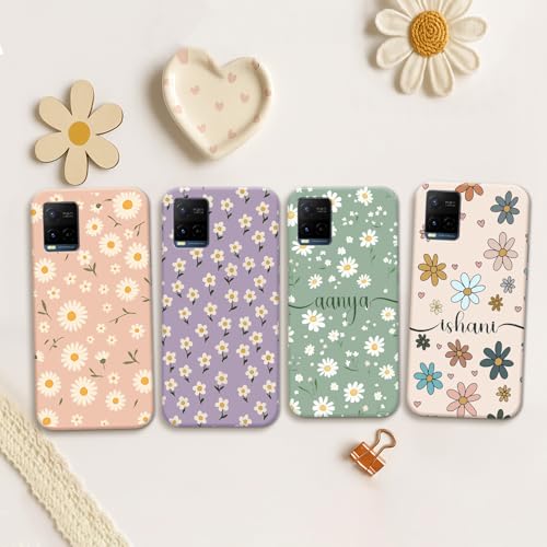 Image of COLORflow Back Cover Compatible with Vivo Y21 2021 / Y33s / Y21s | Daisy Garden Customized Back Cover Compatible with Vivo Y21 2021 / Y33s / Y21s