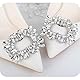TRIXES Strass Silber Schuhclips Kristall Schuhklemmen für Damen High Heels 2 Stück, Einheitsgröße, Metall