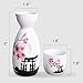 Tosnail 5 Pieces Ceramic Japanese Sake Set, 1 Serving Carafe and 4 Cups - Pink Sakura