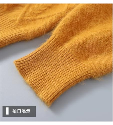Men Cashmere Sweater Pullover Winter Basis Loose Plus Size Small Grain Casual Knitting Sweater3