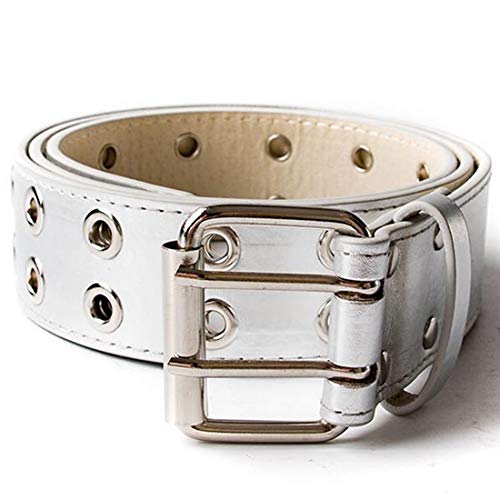 Punk Double Pin Buckle Men's Belt Grommet Rivets Waist Belt PU Leather Waist Strap Fashion Casual Jeans Rock Belt Waistband2