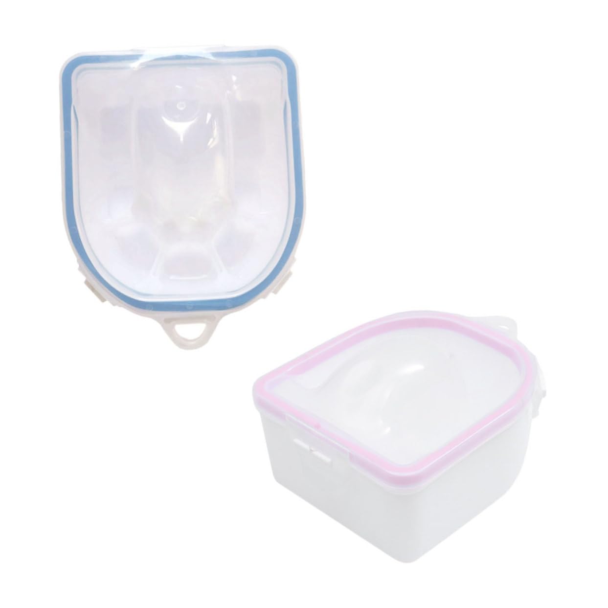 HAPINARY Gel Nail Polish Remover Trays 2pcs Soak off Bowls with Cover Detachable Nail Art Bowl Safe Material