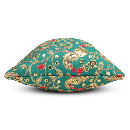 Image of LONGING TO BUY Indian Embroidered Pearl Potli Bag For Women, Sequence Design with Tassel, Wedding Potli Bags