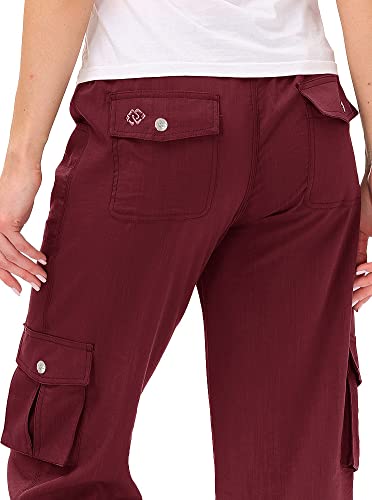 Image of MoFiz Womens Capris with Pockets Loose Fit Casual Capri Pants Dressy Lightweight Ladies Baggy Cargo Pants for Hiking