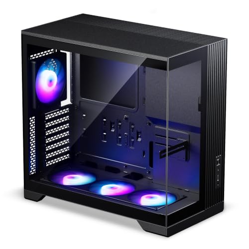 Phanteks XT V5 Case da Gaming ATX Compatto con Vetro Panoramico, 4x Ventole 120mm ARGB PWM, Nero