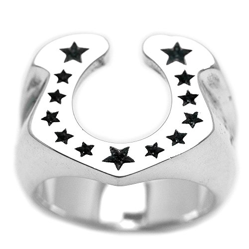 [シルバーワン] シルバー925 ホースシュー スター リング メンズ mh [21号]