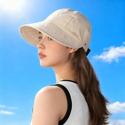 Image of HSR Women Wide Brim Sun Hat | Versatile Casual Sunshade Bucket Hat for Women | UV Protection Summer Cap