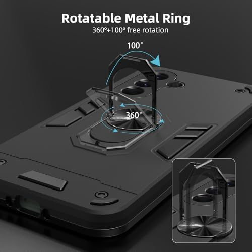 Image of NDCOM for Samsung A56 Back Cover | Premium Protection for A56 Samsung Mobile 5G Back Cover | Shockproof Ring Holder Case