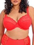 Elomi Damen Women's Charley Bra: Stretch Lace & Mesh, Racerback Option. Low Uk jj, Us Sizes D-n Plunge-BH, Undurchsichtige, Salsa, 80FF