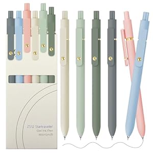 UIXJODO Gelstifte 6 Stück Morandi Gold Schwarz