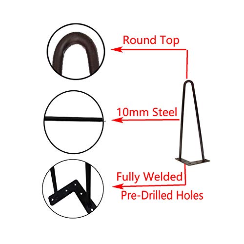 Set di 4 gambe a forcina per capelli, 40 cm