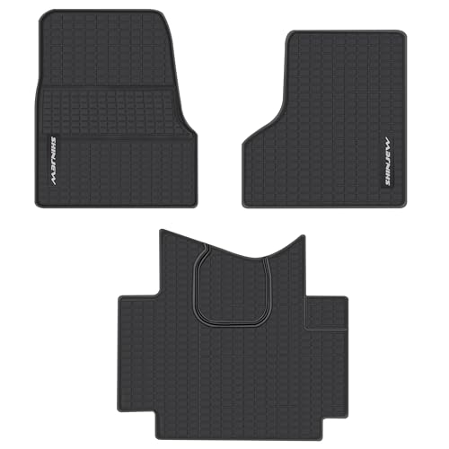 SHINJEW Floor Mats Compatible with 2008-2020 Freightliner Cascadia 113&125 Truck Floor Rubber Mats for Freightliner Cascadia Accessories All-Weather Guard Heavy Duty Includes 3PCS