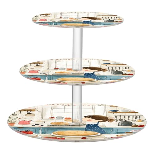 Kitchen Food Acrylic Tray Waterproof Three-Layer Display Trays Dressing Room