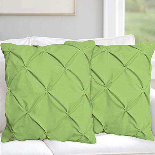 Pinch Pleated European Pillow Shams Set of 2 Sage Pinch Pillow Shams European Square 800 TC 100% Egyptian Cotton Pinch Euro 26x26 Pillow Cover Gorgeous Decorative Pinch Pillow Shams