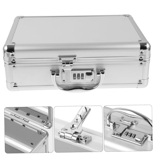 Men Briefcase Aluminum Alloy Toolbox Small Briefcase for Money Aluminum Storage Case for Portable Workstation2