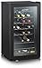 SEVERIN Cave à vin, Longueur 48cm, 95L soit 33 bouteilles de 0,75L, Dégivrage automatique, Classe G, 140 kWh/an, 43dB,Noir,KS 9894