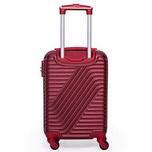 Mala Viagem Pequena 10kg Vai a Bordo 360 Graus Rigida Mundi 1819 Vinho