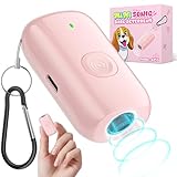 Mini ultrasonic dog bark deterrent device, effectively stops unwanted barking with 50ft Long Range,pain free training & behavior aid for indoor/outdoor use,rechargeable portable dog barking stopper