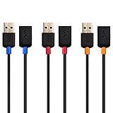 Cable Matters 3-Pack Short USB to USB Extension Cable 3 ft (Male to Female USB Extender Cable, USB...