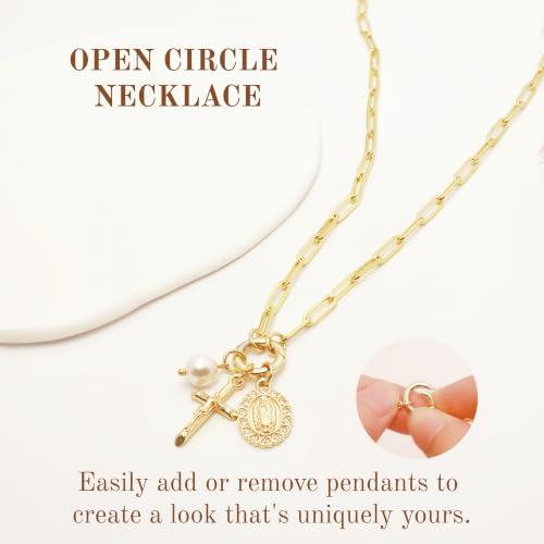 Women's Gold Virgin Mary Cross Necklace  - image 5