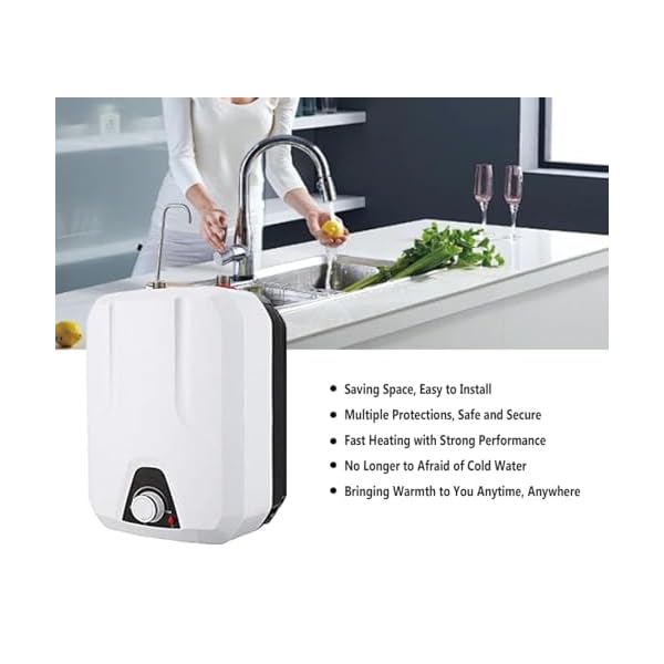 110V-120V 1.5Kw Small Under Sink Tank 2.16Gallon Water Heater Hot Storage,Mini Instant Electric RV TR Trailer Kitchen Compact Point-of-Use, (2.16gallon) - Image 4