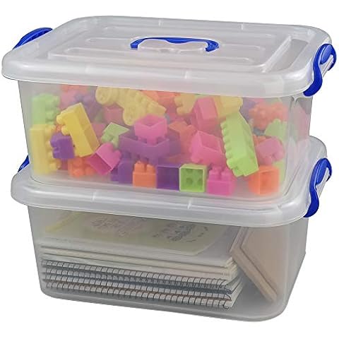 Eagrye 12-Quart Clear Latch Boxes, 2-Pack Cover