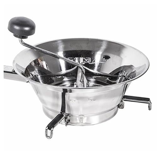Passatutto per pomodoro legumi zuppe vellutate frutta manuale per alimenti in acciaio inossidabile CM 24 con 3 dischi con piedini